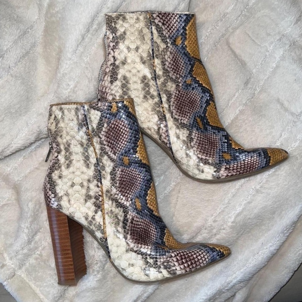 Steve Madden Snakeskin Ankle Booties
